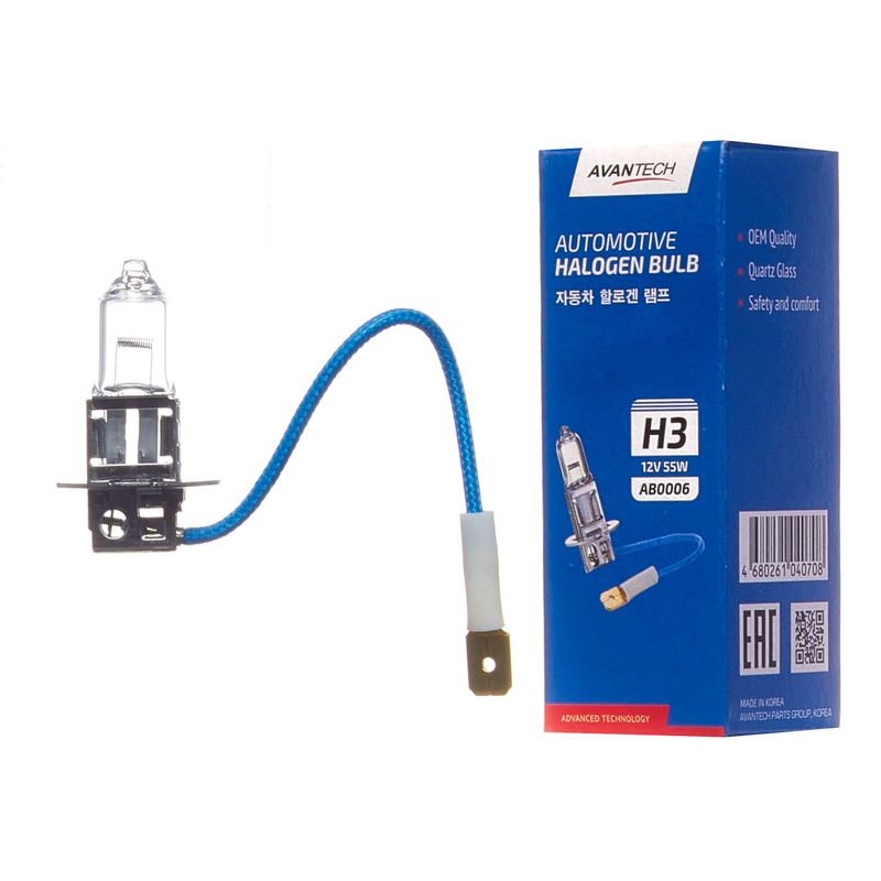 ЛАМПОЧКА AVANTECH AB0006 H3 12V 55Вт. Pk22s