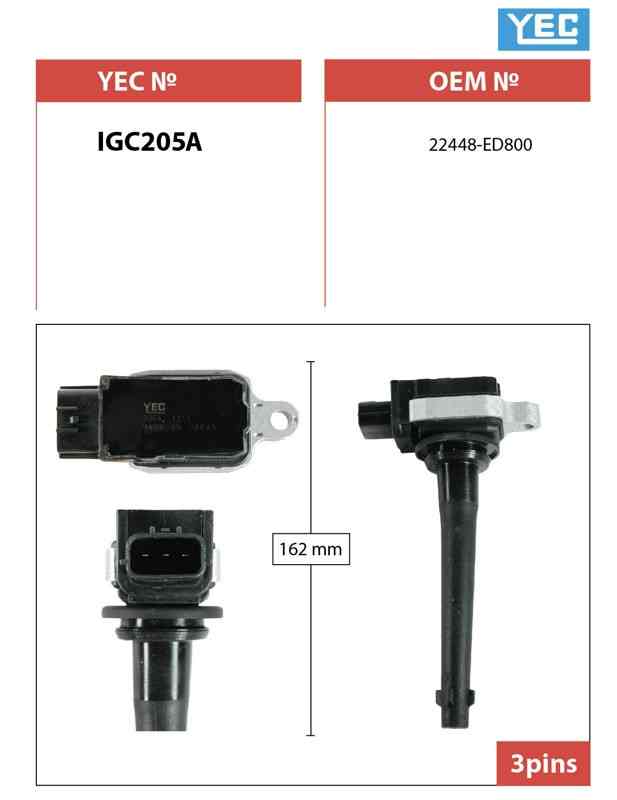 КАТУШКА ЗАЖИГАНИЯ YEC IGC205A
