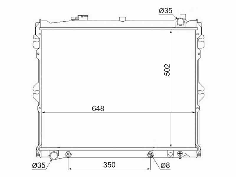 РАДИАТОР СИСТЕМЫ ОХЛАЖДЕНИЯ ДВС SAT MZ000697
