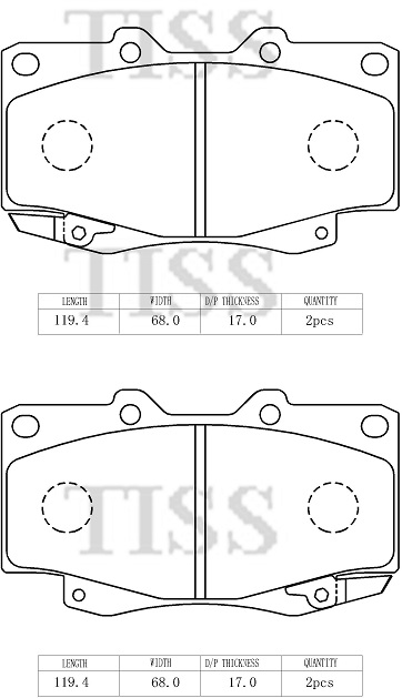 КОЛОДКИ ТОРМОЗНЫЕ ДИСКОВЫЕ PARAUT T281308Y