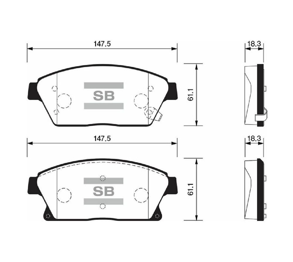 КОЛОДКИ ТОРМОЗНЫЕ ДИСКОВЫЕ SANGSIN BRAKE SP1480