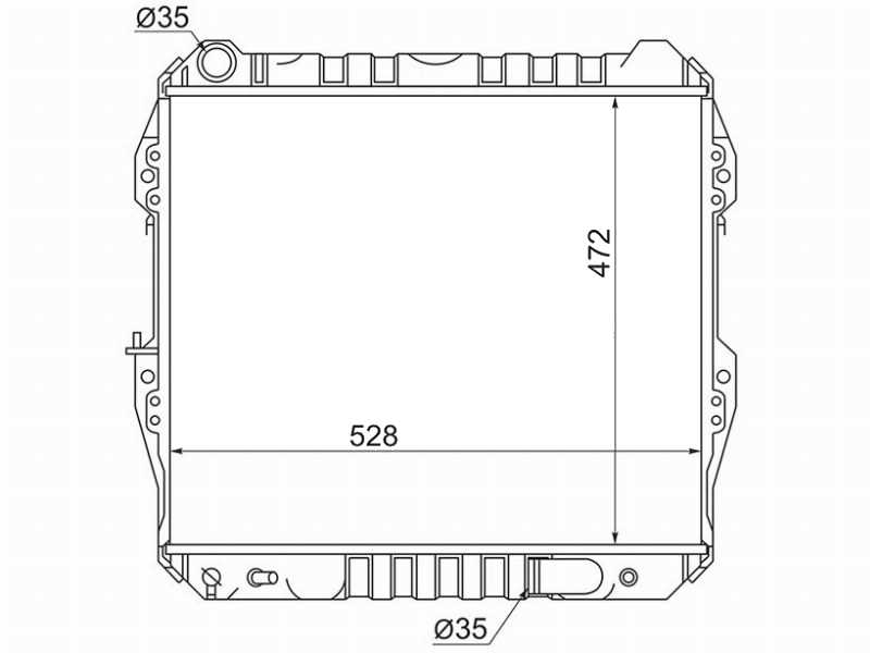 РАДИАТОР СИСТЕМЫ ОХЛАЖДЕНИЯ ДВС SAT TY0013TDI