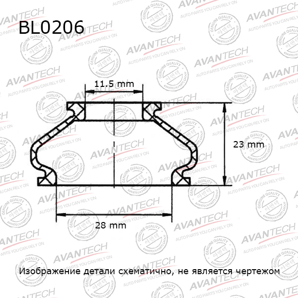 ПЫЛЬНИК РУЛЕВОГО НАКОНЕЧНИКА AVANTECH BL0206