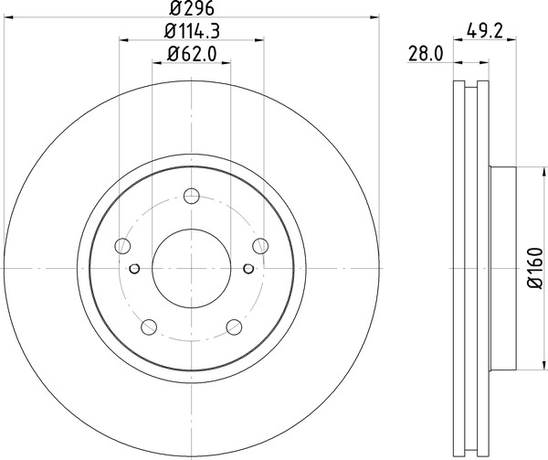 ДИСК ТОРМОЗНОЙ NISSHINBO ND1028K