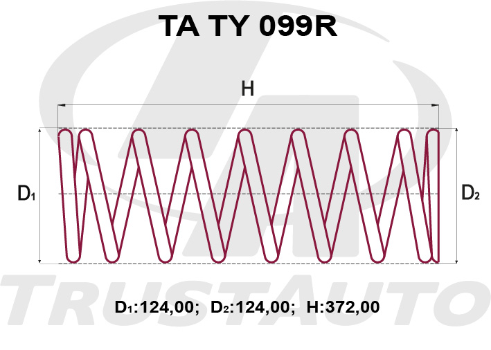ПРУЖИНА ПОДВЕСКИ TRUSTAUTO TATY099R