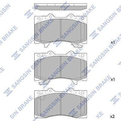 КОЛОДКИ ТОРМОЗНЫЕ ДИСКОВЫЕ SANGSIN BRAKE SP4090