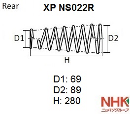 ПРУЖИНА ПОДВЕСКИ NHK XPNS022R