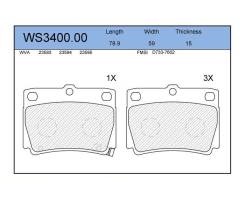 КОЛОДКИ ТОРМОЗНЫЕ ДИСКОВЫЕ JEENICE WS340000