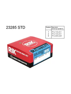 КОЛЬЦА ПОРШНЕВЫЕ RIKEN 23285STD