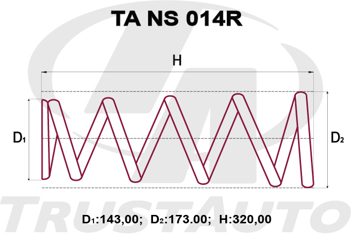 ПРУЖИНА ПОДВЕСКИ TRUSTAUTO TANS014R