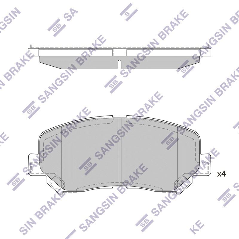 КОЛОДКИ ТОРМОЗНЫЕ ДИСКОВЫЕ SANGSIN BRAKE SP1672