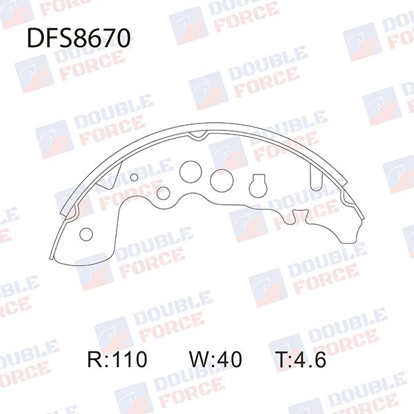 КОЛОДКИ ТОРМОЗНЫЕ БАРАБАННЫЕ DOUBLE FORCE DFS8670
