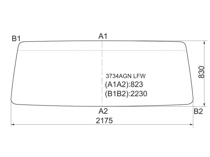 СТЕКЛО ЛОБОВОЕ XYG 3734AGNLFW