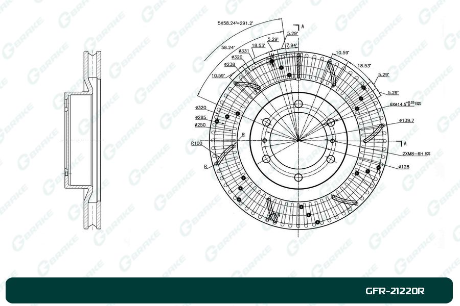 ДИСК ТОРМОЗНОЙ G-BRAKE GFR21220R