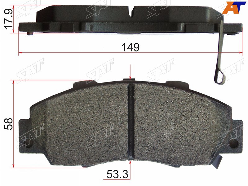 КОЛОДКИ ТОРМОЗНЫЕ ДИСКОВЫЕ SAT ST45022S87A01