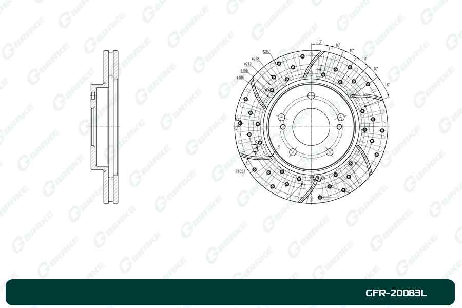 ДИСК ТОРМОЗНОЙ G-BRAKE GFR20083L