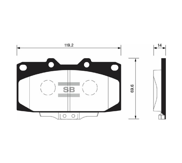 КОЛОДКИ ТОРМОЗНЫЕ ДИСКОВЫЕ SANGSIN BRAKE SP1486