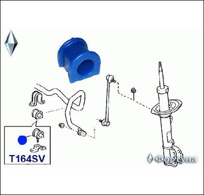 ВТУЛКА СТАБИЛИЗАТОРА ФОРТУНА T164SV