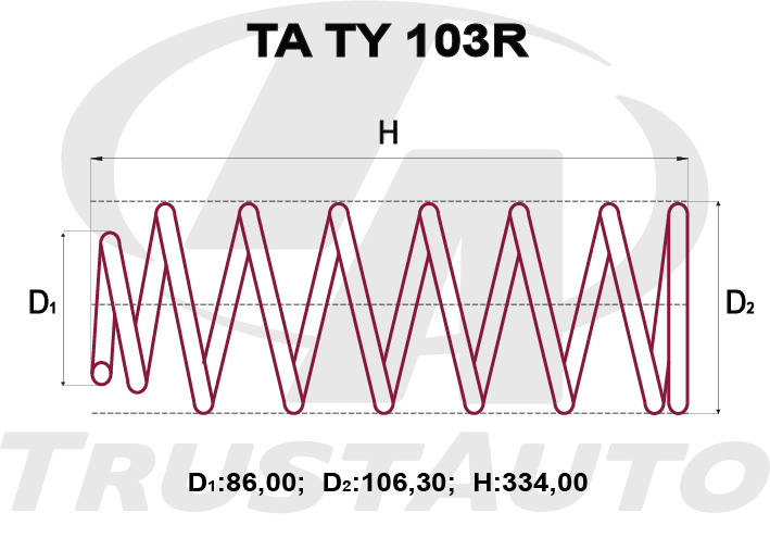 ПРУЖИНА ПОДВЕСКИ TRUSTAUTO TATY103R