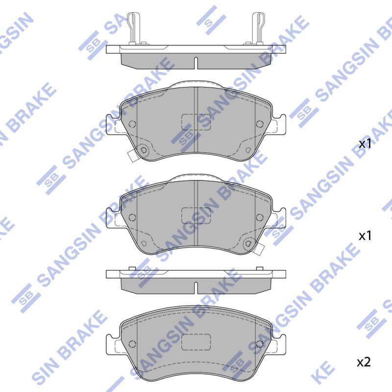 КОЛОДКИ ТОРМОЗНЫЕ ДИСКОВЫЕ SANGSIN BRAKE SP1500