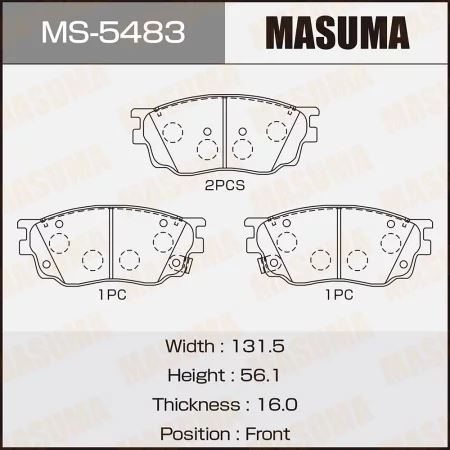 КОЛОДКИ ТОРМОЗНЫЕ ДИСКОВЫЕ MASUMA MS5483