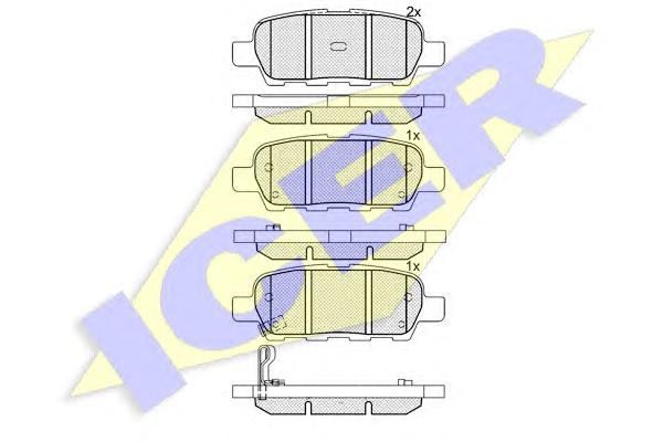 КОЛОДКИ ТОРМОЗНЫЕ ДИСКОВЫЕ Icer 181509