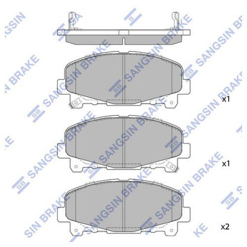 КОЛОДКИ ТОРМОЗНЫЕ ДИСКОВЫЕ SANGSIN BRAKE SP1606