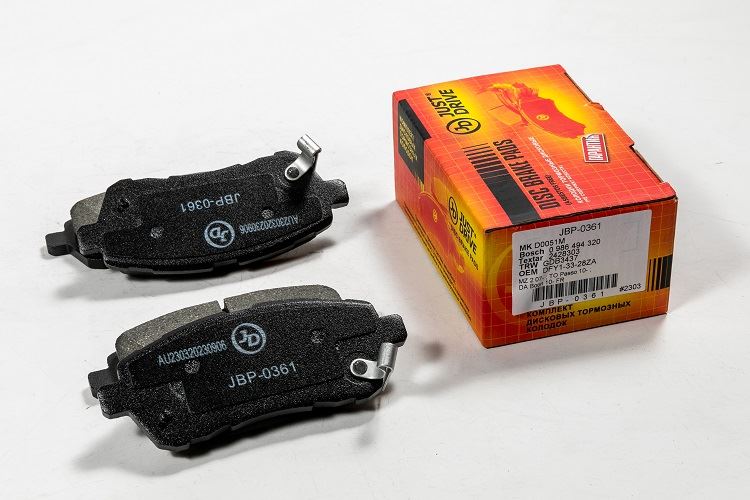 КОЛОДКИ ТОРМОЗНЫЕ ДИСКОВЫЕ JD JBP0361