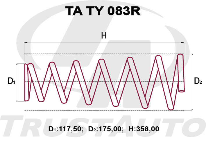 ПРУЖИНА ПОДВЕСКИ TRUSTAUTO TATY083R