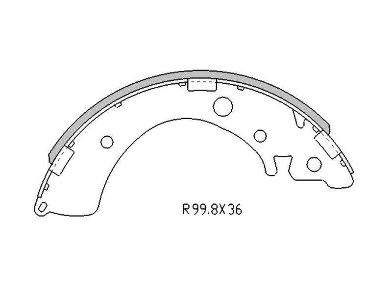 КОЛОДКИ ТОРМОЗНЫЕ БАРАБАННЫЕ SAT ST43153SE0003