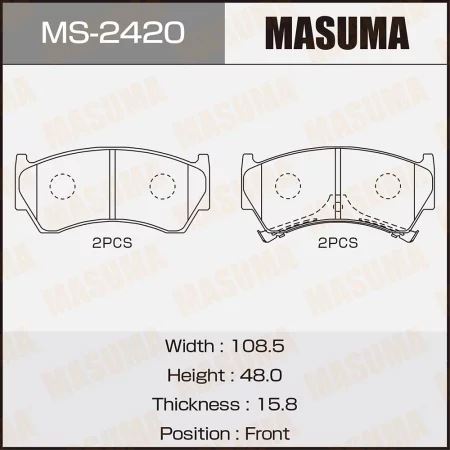 КОЛОДКИ ТОРМОЗНЫЕ ДИСКОВЫЕ MASUMA MS2420