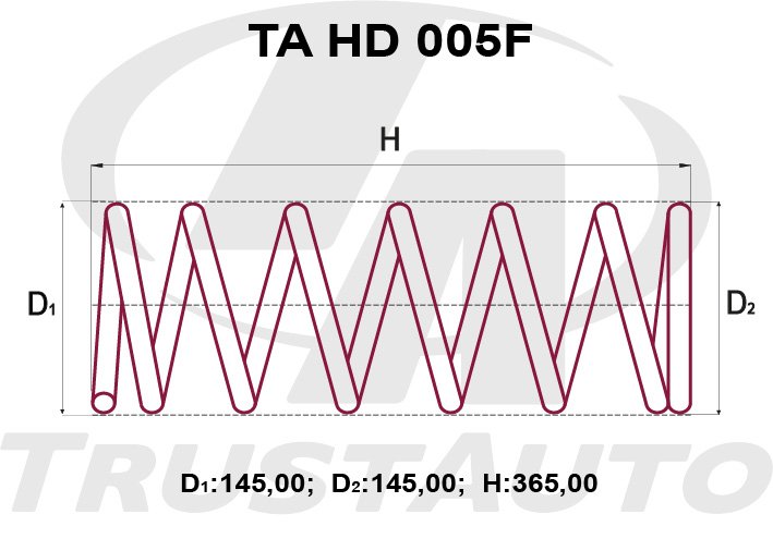 ПРУЖИНА ПОДВЕСКИ TRUSTAUTO TAHD005F