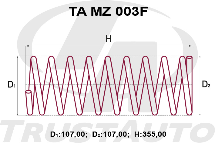 ПРУЖИНА ПОДВЕСКИ TRUSTAUTO TAMZ003F
