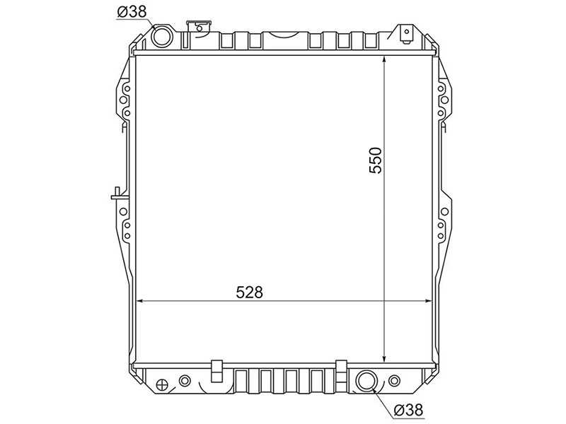 РАДИАТОР СИСТЕМЫ ОХЛАЖДЕНИЯ ДВС SAT ST100031