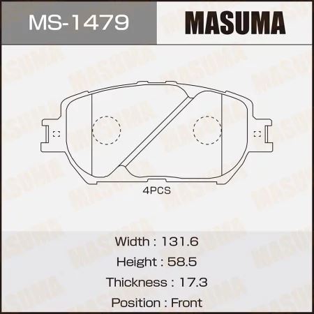КОЛОДКИ ТОРМОЗНЫЕ ДИСКОВЫЕ MASUMA MS1479