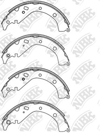 КОЛОДКИ ТОРМОЗНЫЕ БАРАБАННЫЕ NIBK FN2358