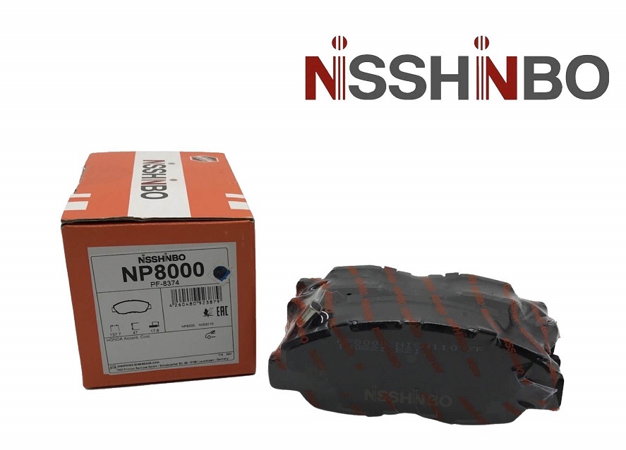 КОЛОДКИ ТОРМОЗНЫЕ ДИСКОВЫЕ NISSHINBO NP8000