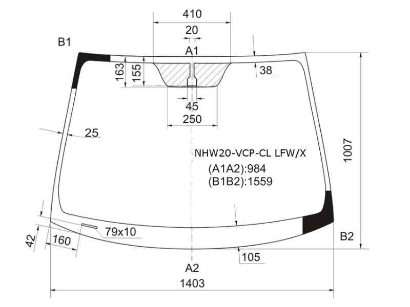 СТЕКЛО ЛОБОВОЕ XYG NHW20VCPCLLFWX