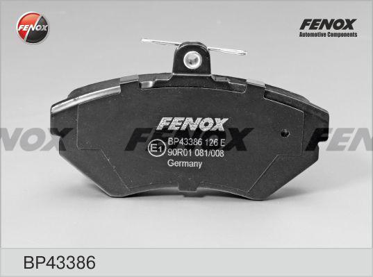КОЛОДКИ ТОРМОЗНЫЕ ДИСКОВЫЕ FENOX BP43386