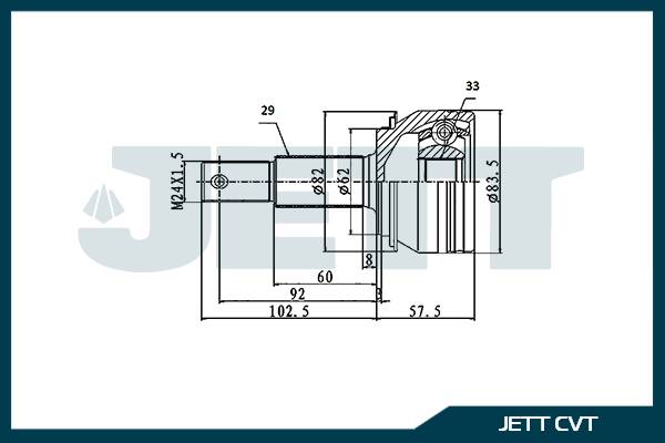 ШРУС ВНЕШНИЙ (НАРУЖНИЙ) JETT V412030