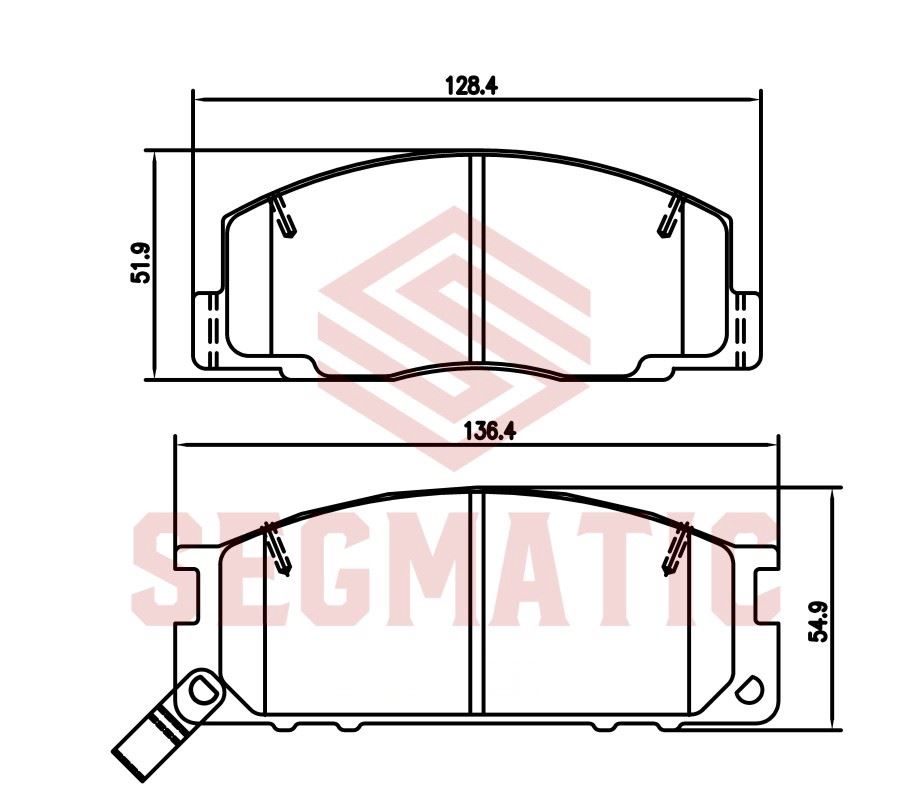 КОЛОДКИ ТОРМОЗНЫЕ ДИСКОВЫЕ SEGMATIC SGBP2748