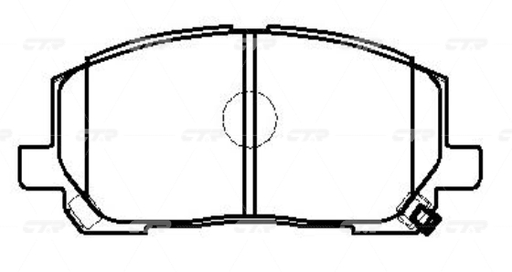 КОЛОДКИ ТОРМОЗНЫЕ ДИСКОВЫЕ CTR GK1072