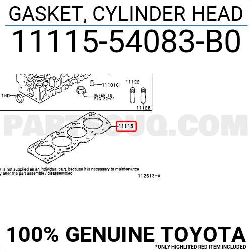 ПРОКЛАДКА ГБЦ TOYOTA 1111554084B0