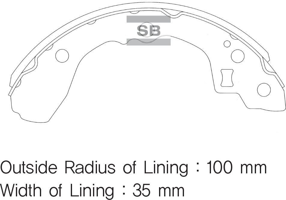 КОЛОДКИ ТОРМОЗНЫЕ БАРАБАННЫЕ SANGSIN BRAKE SA053