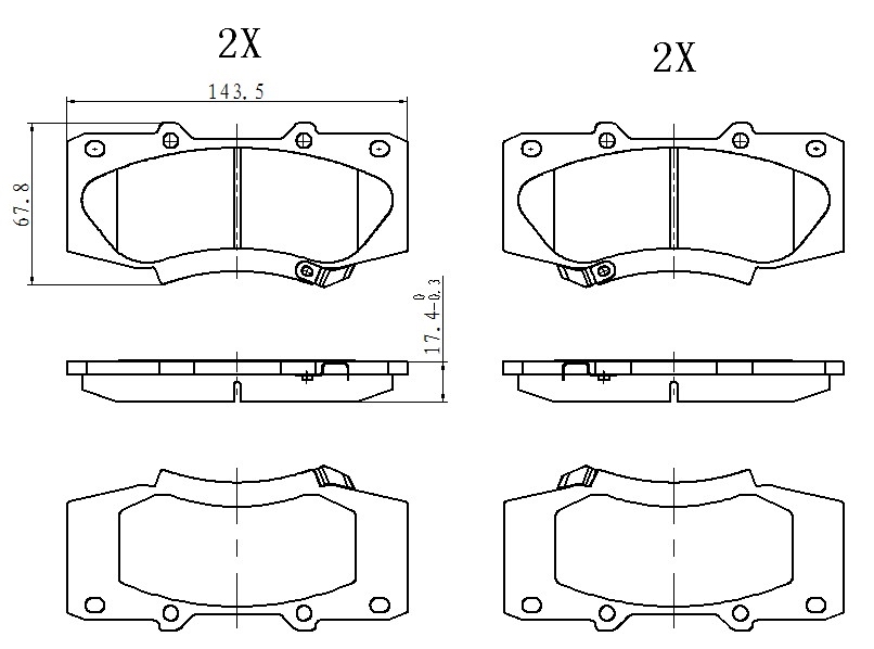 КОЛОДКИ ТОРМОЗНЫЕ ДИСКОВЫЕ JD JBP0405