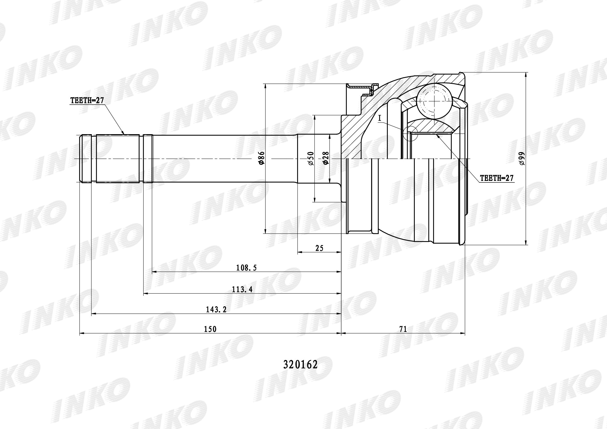ШРУС INKO 320162