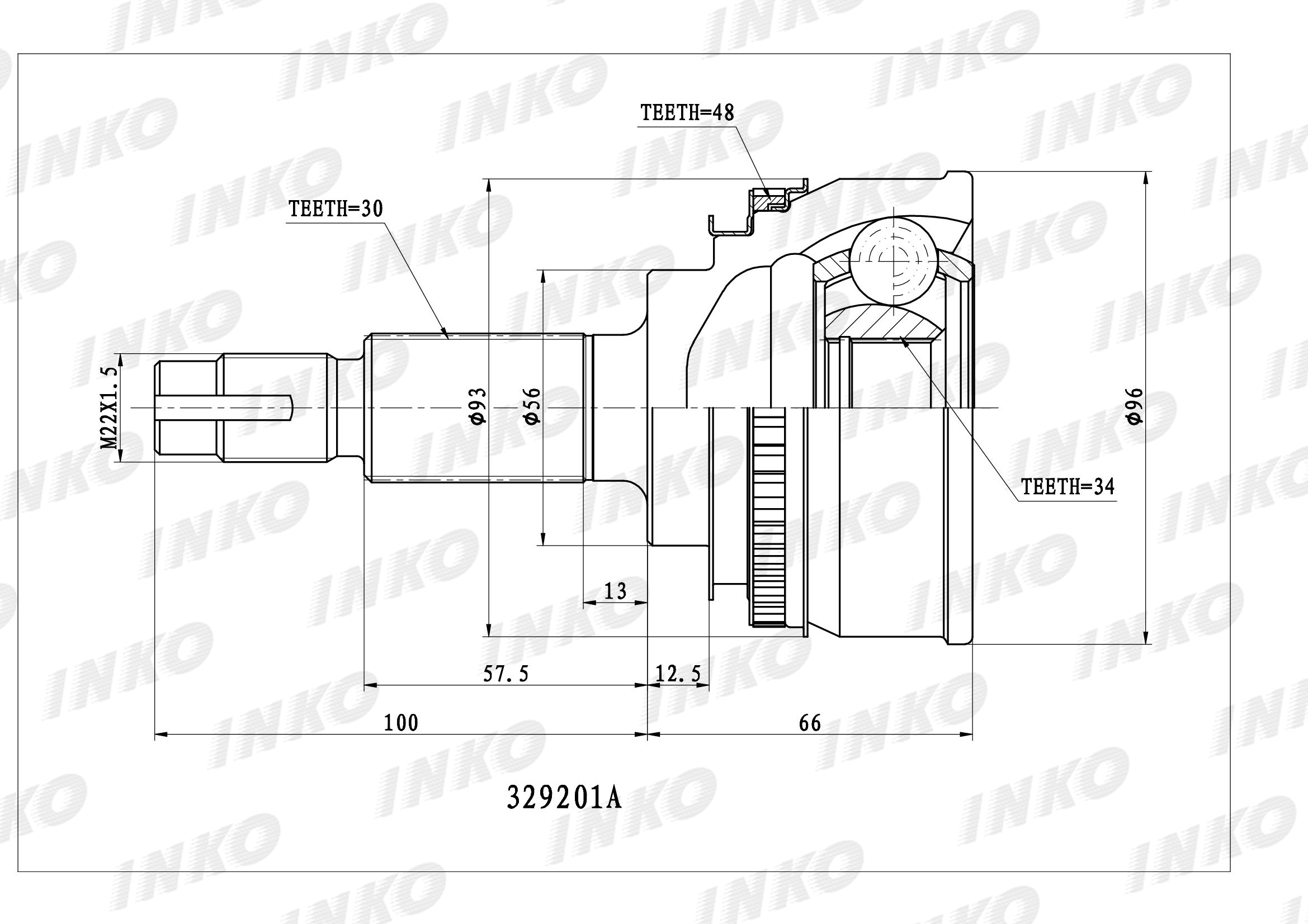 ШРУС ВНЕШНИЙ INKO 329201A