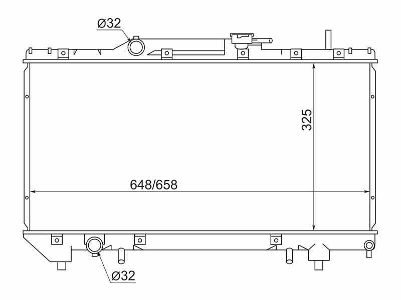 РАДИАТОР СИСТЕМЫ ОХЛАЖДЕНИЯ ДВС SAT SGTY0002AT190