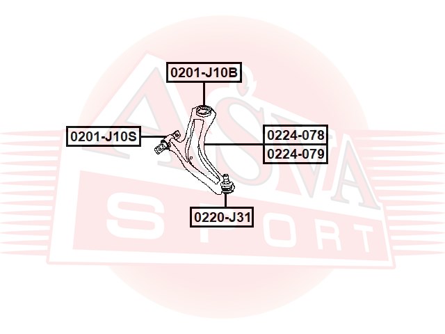РЫЧАГ ПОДВЕСКИ ASVA 224078