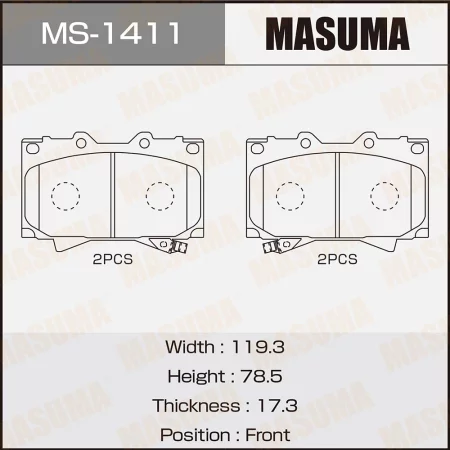 КОЛОДКИ ТОРМОЗНЫЕ ДИСКОВЫЕ MASUMA MS1411